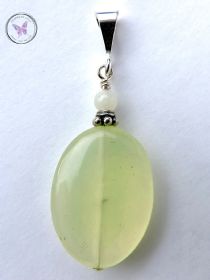 Pale Green Oval Jade Pendant